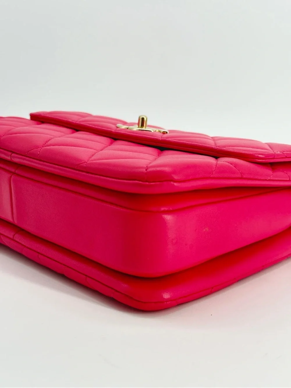 Chanel Trendy CC Pink Lambskin Quilted Top Handle Bag